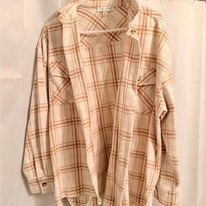 Beige Plaid Flannel